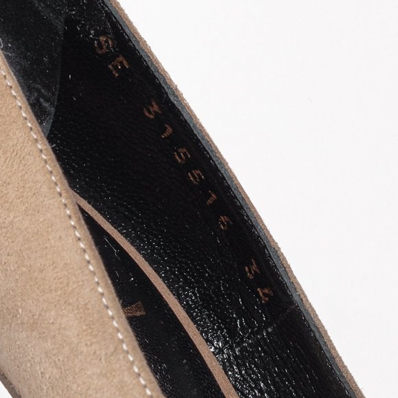 Saint Laurent Beige Suede Patent Leather Tribtoo Platform Pumps - Picture 10 of 11
